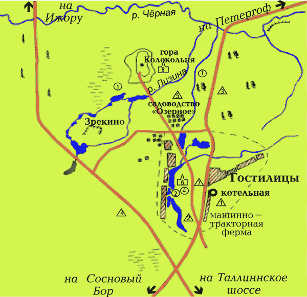 Гостилицы ленинградская область карта