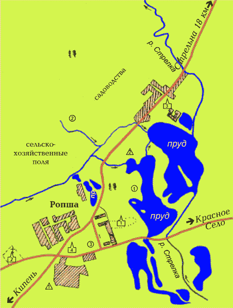 Ропша ленинградская область карта