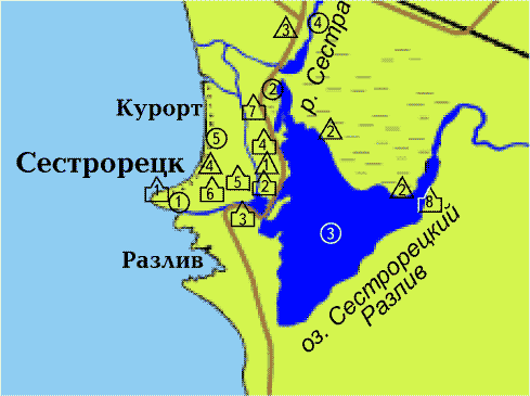 Схема реки сестры в клину