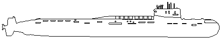 Drawing of 667 A (Nalim, Navaga) Yankee